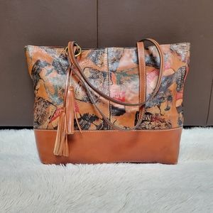 Patricia Nash Napoli Map Leather Tote
